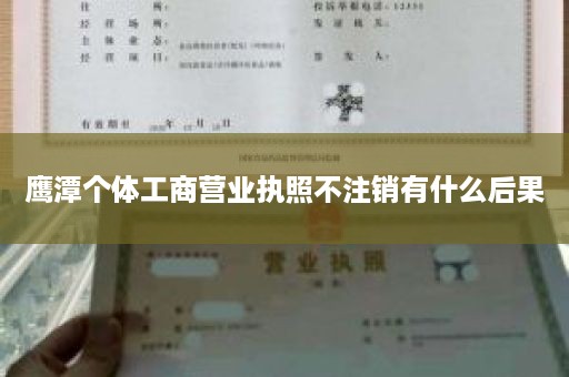 鹰潭个体工商营业执照不注销有什么后果