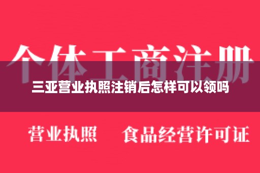 三亚营业执照注销后怎样可以领吗