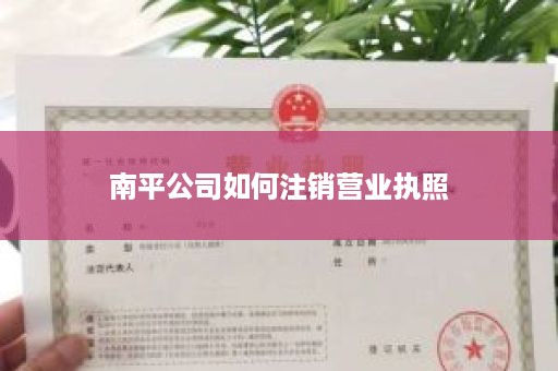 南平公司如何注销营业执照