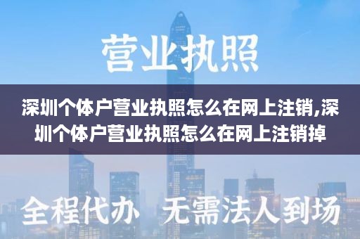 深圳个体户营业执照怎么在网上注销,深圳个体户营业执照怎么在网上注销掉