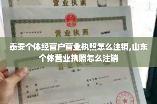 泰安个体经营户营业执照怎么注销,山东个体营业执照怎么注销