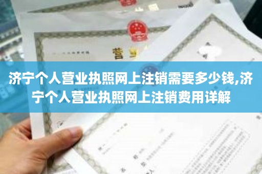 济宁个人营业执照网上注销需要多少钱,济宁个人营业执照网上注销费用详解