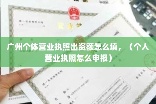 广州个体营业执照出资额怎么填，（个人营业执照怎么申报）