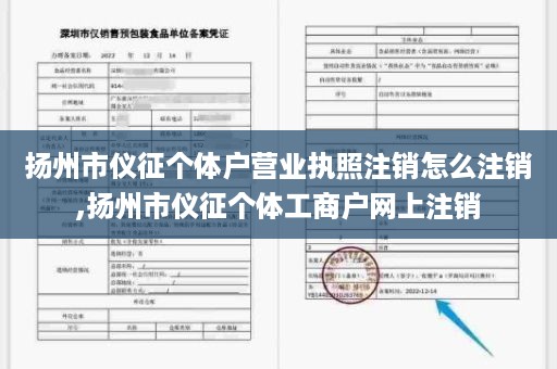 扬州市仪征个体户营业执照注销怎么注销,扬州市仪征个体工商户网上注销