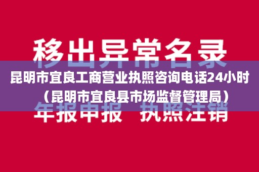 昆明市宜良工商营业执照咨询电话24小时（昆明市宜良县市场监督管理局）