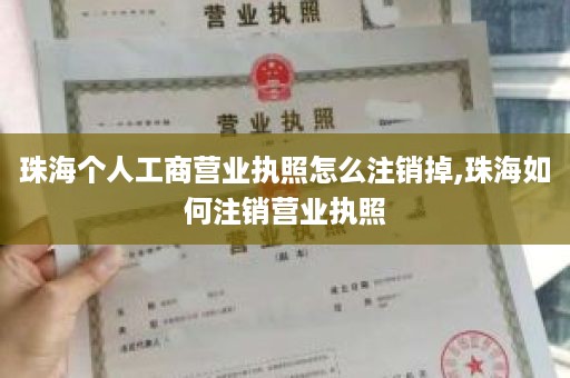 珠海个人工商营业执照怎么注销掉,珠海如何注销营业执照