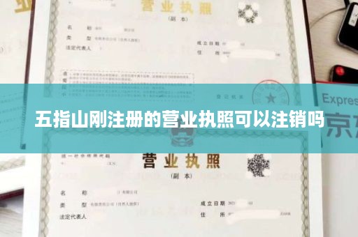 五指山刚注册的营业执照可以注销吗