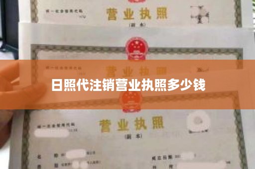 日照代注销营业执照多少钱