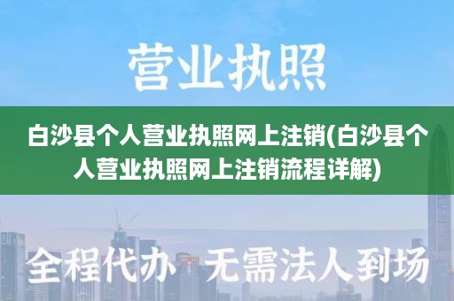 白沙县个人营业执照网上注销(白沙县个人营业执照网上注销流程详解)