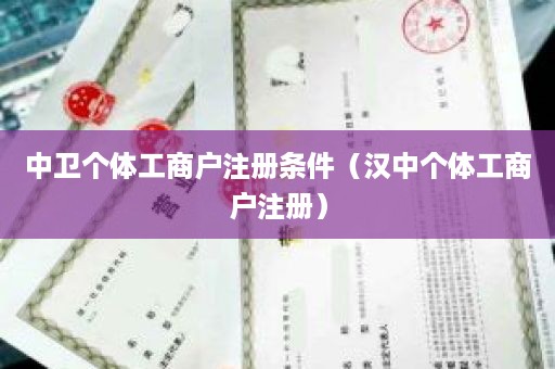 中卫个体工商户注册条件（汉中个体工商户注册）