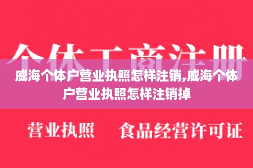 威海个体户营业执照怎样注销,威海个体户营业执照怎样注销掉