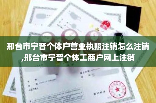 邢台市宁晋个体户营业执照注销怎么注销,邢台市宁晋个体工商户网上注销