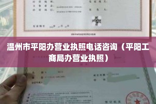 温州市平阳办营业执照电话咨询（平阳工商局办营业执照）