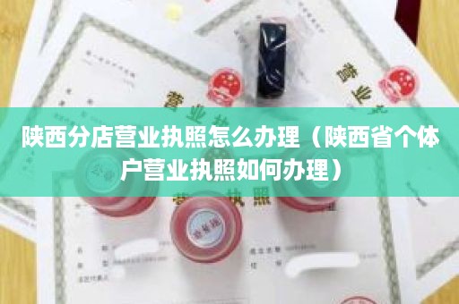 陕西分店营业执照怎么办理（陕西省个体户营业执照如何办理）