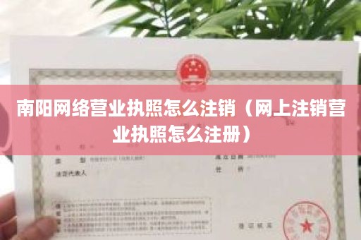 南阳网络营业执照怎么注销（网上注销营业执照怎么注册）