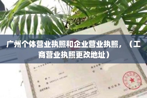 广州个体营业执照和企业营业执照，（工商营业执照更改地址）