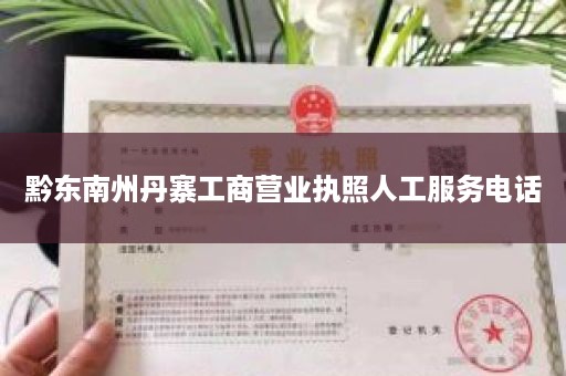 黔东南州丹寨工商营业执照人工服务电话