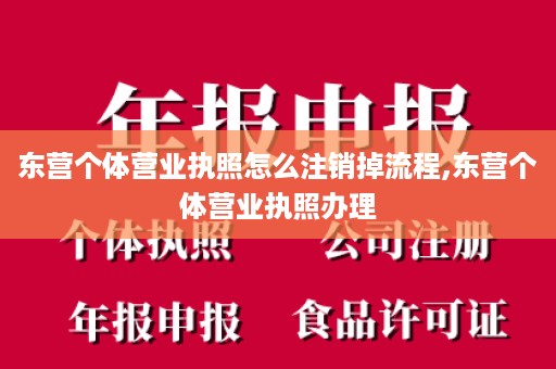 东营个体营业执照怎么注销掉流程,东营个体营业执照办理