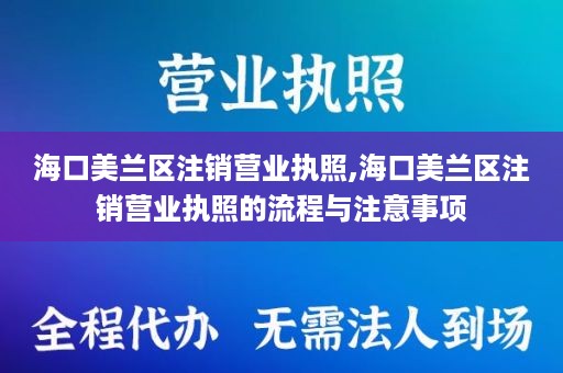 海口美兰区注销营业执照,海口美兰区注销营业执照的流程与注意事项