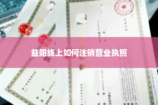 益阳线上如何注销营业执照