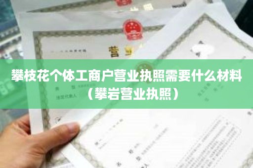 攀枝花个体工商户营业执照需要什么材料（攀岩营业执照）