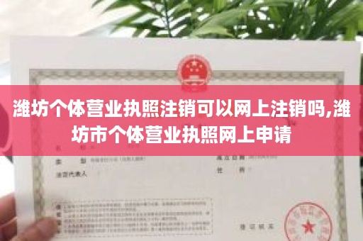 潍坊个体营业执照注销可以网上注销吗,潍坊市个体营业执照网上申请