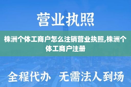 株洲个体工商户怎么注销营业执照,株洲个体工商户注册