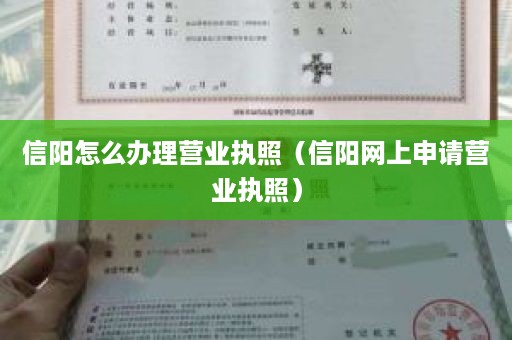 信阳怎么办理营业执照（信阳网上申请营业执照）