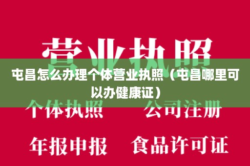 屯昌怎么办理个体营业执照（屯昌哪里可以办健康证）