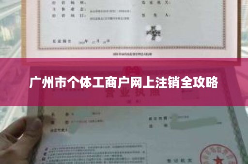 广州市个体工商户网上注销全攻略