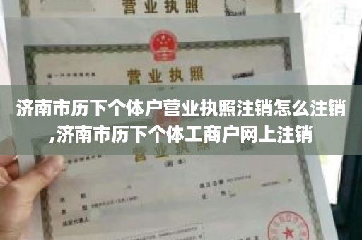 济南市历下个体户营业执照注销怎么注销,济南市历下个体工商户网上注销