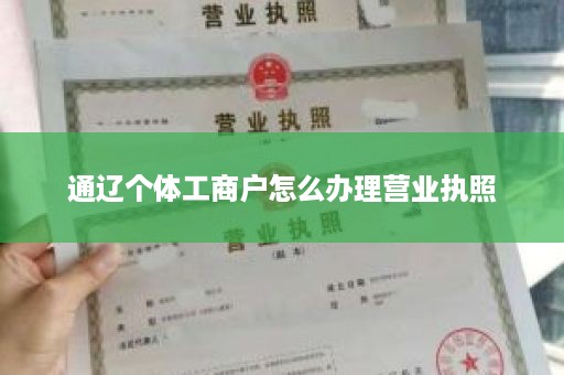 通辽个体工商户怎么办理营业执照