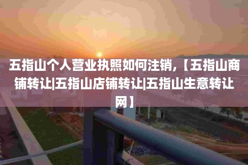 五指山个人营业执照如何注销,【五指山商铺转让|五指山店铺转让|五指山生意转让网】