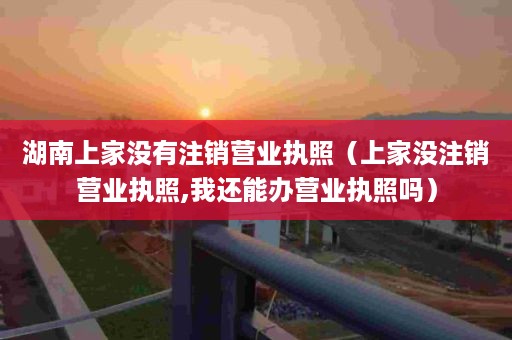 湖南上家没有注销营业执照（上家没注销营业执照,我还能办营业执照吗）