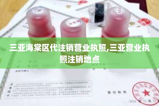 三亚海棠区代注销营业执照,三亚营业执照注销地点