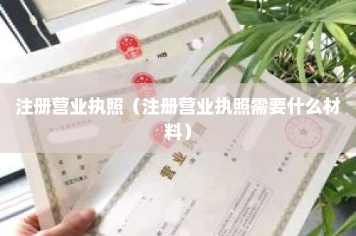 注册营业执照（注册营业执照需要什么材料）