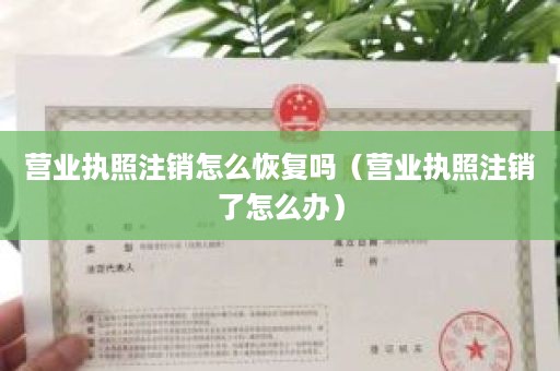 营业执照注销怎么恢复吗（营业执照注销了怎么办）