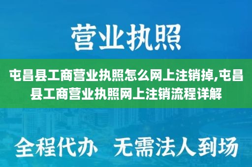 屯昌县工商营业执照怎么网上注销掉,屯昌县工商营业执照网上注销流程详解