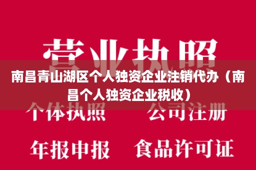 南昌青山湖区个人独资企业注销代办（南昌个人独资企业税收）