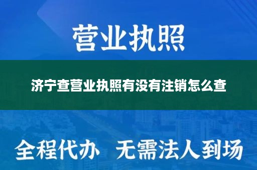 济宁查营业执照有没有注销怎么查