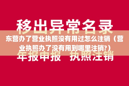 东营办了营业执照没有用过怎么注销（营业执照办了没有用到哪里注销?）