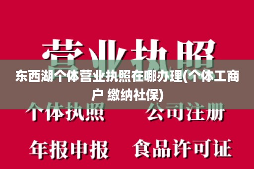 东西湖个体营业执照在哪办理(个体工商户 缴纳社保)