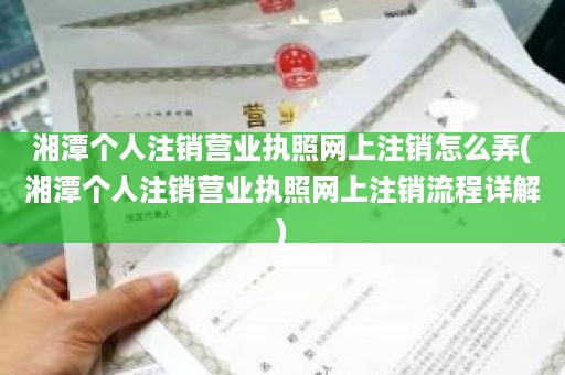 湘潭个人注销营业执照网上注销怎么弄(湘潭个人注销营业执照网上注销流程详解)