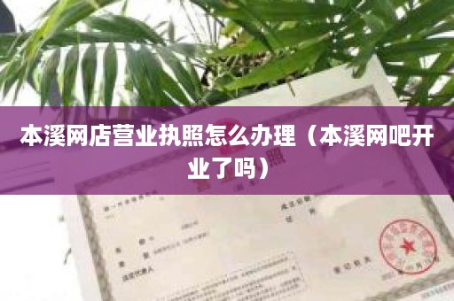 本溪网店营业执照怎么办理（本溪网吧开业了吗）