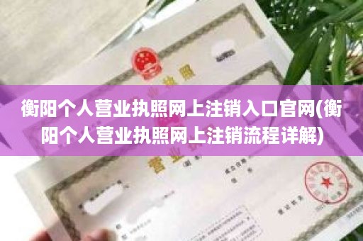 衡阳个人营业执照网上注销入口官网(衡阳个人营业执照网上注销流程详解)