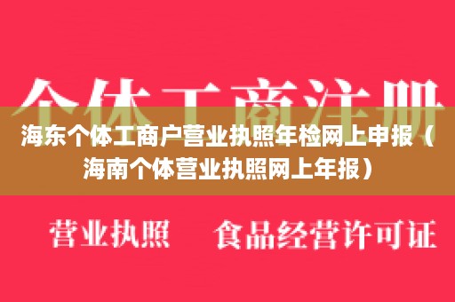 海东个体工商户营业执照年检网上申报（海南个体营业执照网上年报）