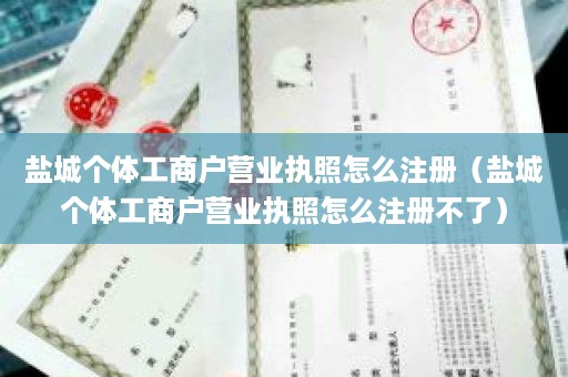 盐城个体工商户营业执照怎么注册（盐城个体工商户营业执照怎么注册不了）