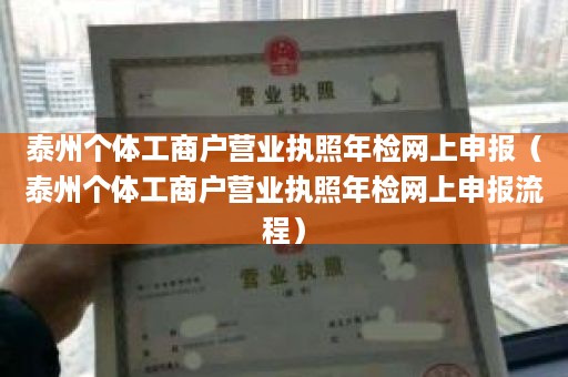 泰州个体工商户营业执照年检网上申报（泰州个体工商户营业执照年检网上申报流程）