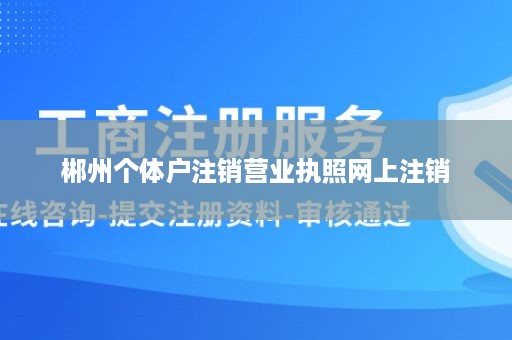 郴州个体户注销营业执照网上注销