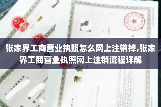 张家界工商营业执照怎么网上注销掉,张家界工商营业执照网上注销流程详解